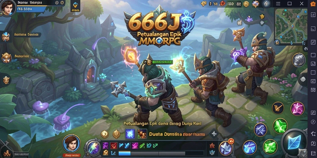 Screenshot menampilkan pertarungan epik di dunia 666J dengan grafik yang menakjubkan.