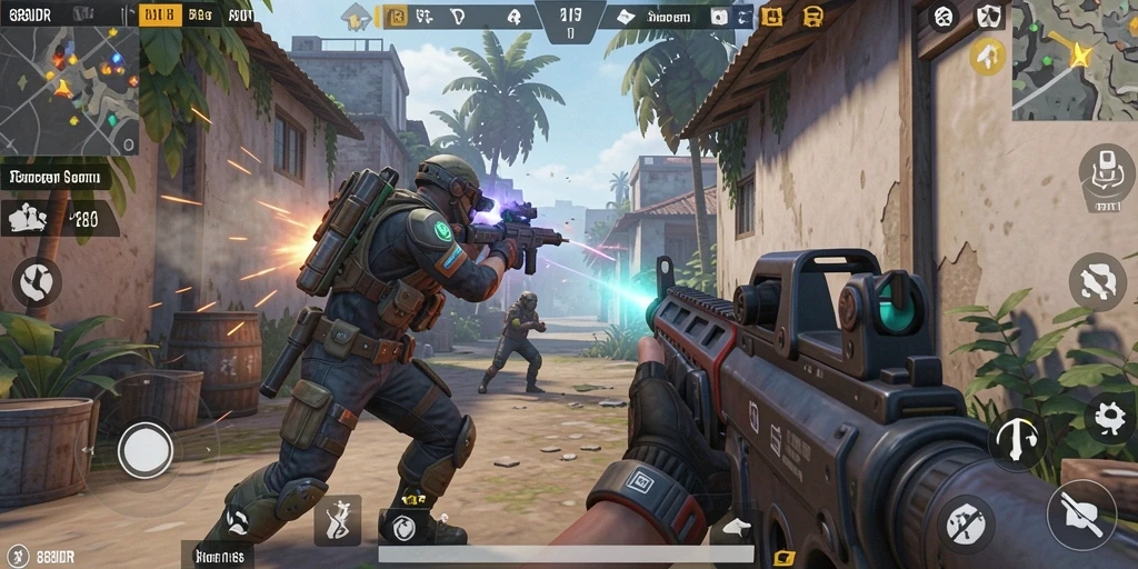 Gambaran menarik dari gameplay FPS dalam 888IDR.