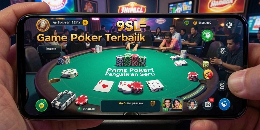 Tampilan gameplay Poker yang mendebarkan di 9SL