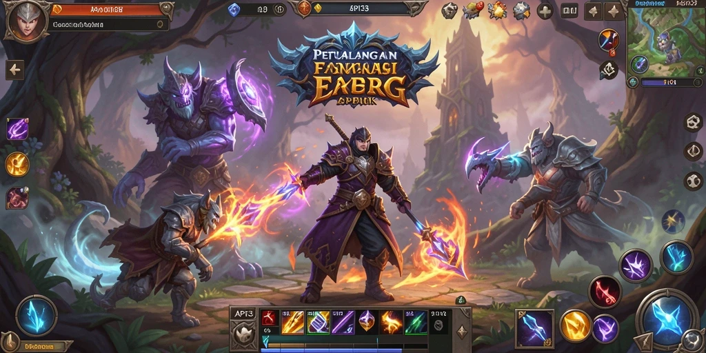 Tampilan menakjubkan dari aksi pertarungan dalam game ARPG API33.