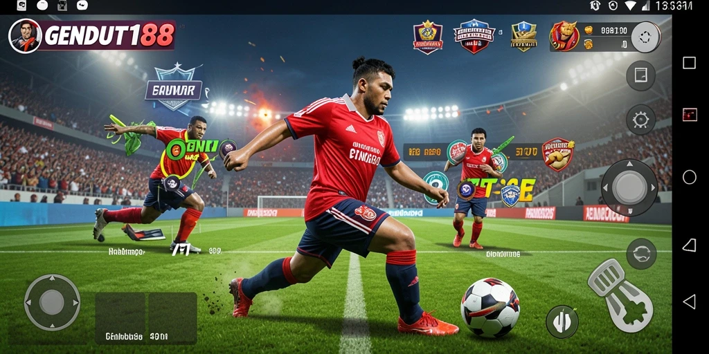 Tampilan screenshot GENDUT188 menampilkan gameplay olahraga yang seru dan menarik.