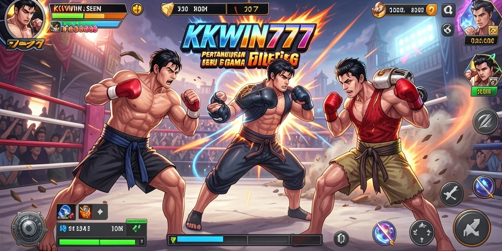 Tampilan gameplay KKWIN777 dengan pertarungan yang mendebarkan.