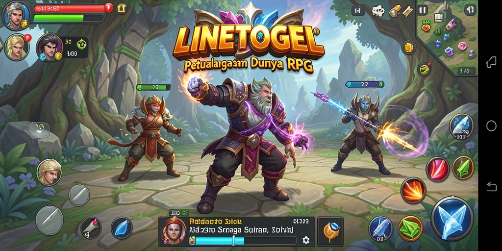 Tampilan gameplay seru dalam dunia RPG LINETOGEL.