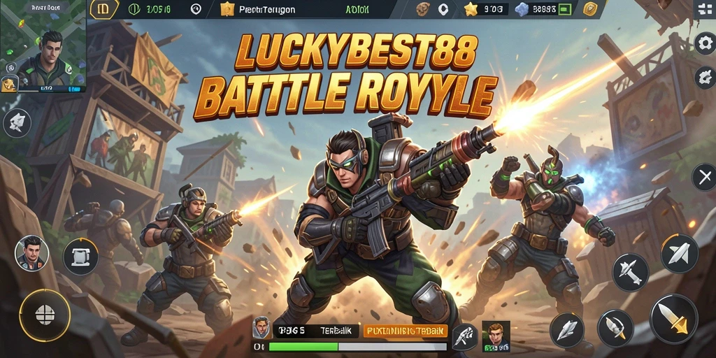 Tampilan seru dari gameplay Battle Royale di LUCKYBEST88.