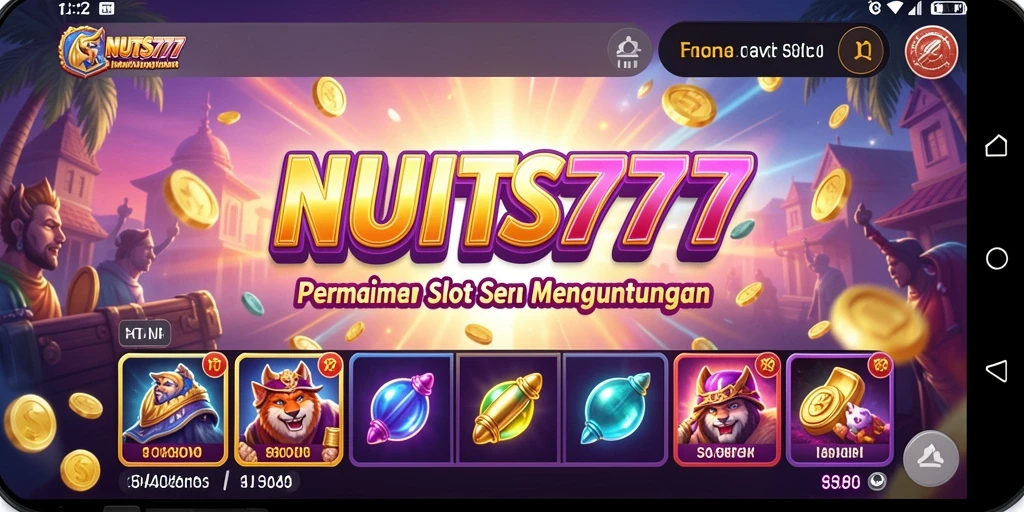 Screenshot gameplay NUTS777 menampilkan animasi Slot yang menarik.