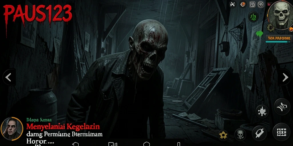 Menampilkan gameplay mencekam di dunia horor PAUS123.