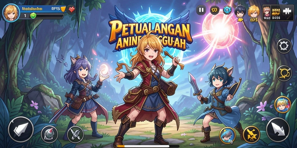 Tampilan menarik dari gameplay RP55 yang penuh warna.