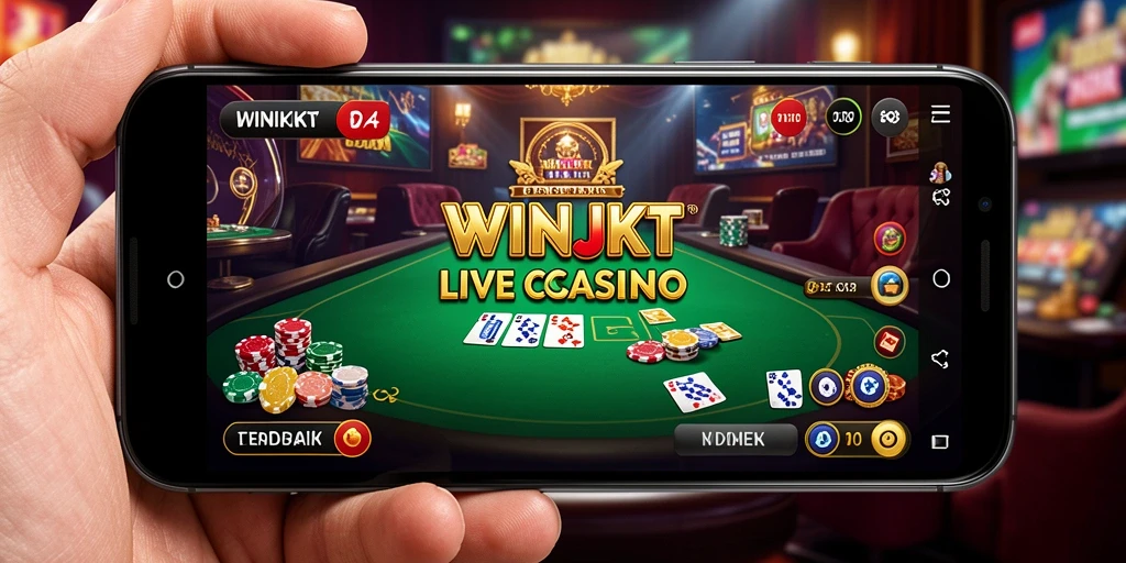 Tampilan gameplay Live Casino yang seru di WINJKT.